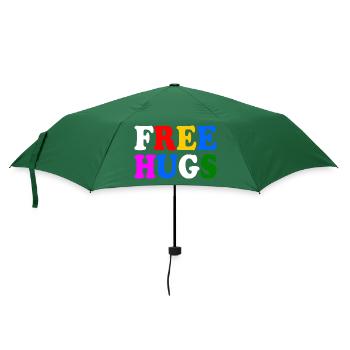Free hugs - Regenschirm (klein) - Flaschengrün - Vorne