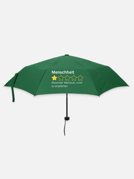 Menschheit Bewertung - Regenschirm (klein) - Flaschengrün