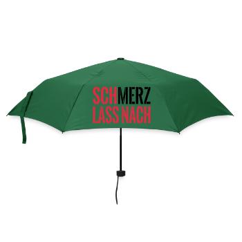 SchMerz lass nach - nein zu Merz - Regenschirm (klein) - Flaschengrün - Vorne