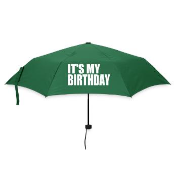 ITS MY BIRTHDAY - Regenschirm (klein) - Flaschengrün - Vorne