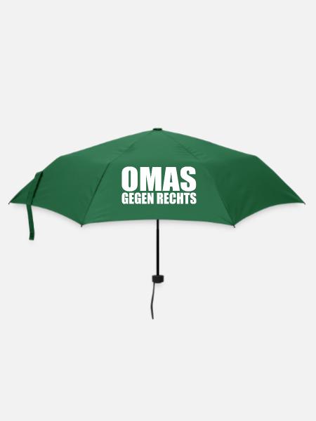Omas gegen rechts - Regenschirm (klein) - Flaschengrün