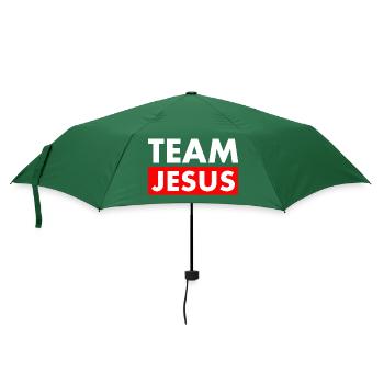 Team jesus - Regenschirm (klein) - Flaschengrün - Vorne