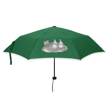 Gartenfreunde / Gartenzwerge - Regenschirm (klein) - Flaschengrün - Vorne