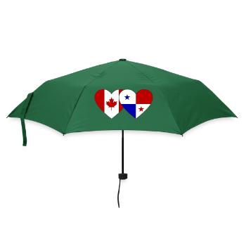 Kanada Panama Flagge - Regenschirm (klein) - Flaschengrün - Vorne