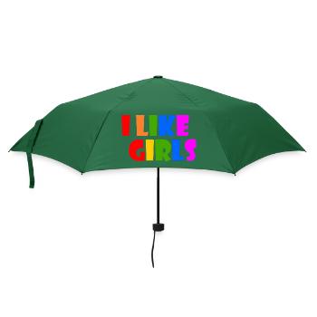 I like girls - Regenschirm (klein) - Flaschengrün - Vorne