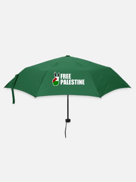 Free palestine - Regenschirm (klein) - Flaschengrün