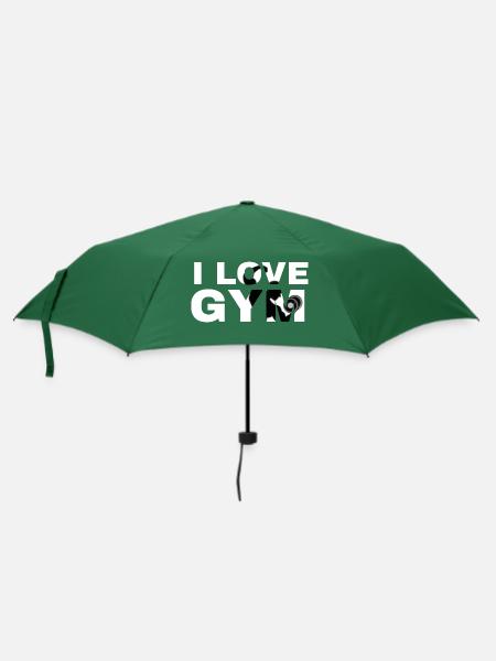 i love gym - Regenschirm (klein) - Flaschengrün