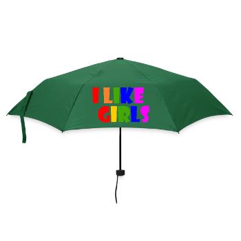 I like girls - Regenschirm (klein) - Flaschengrün - Vorne