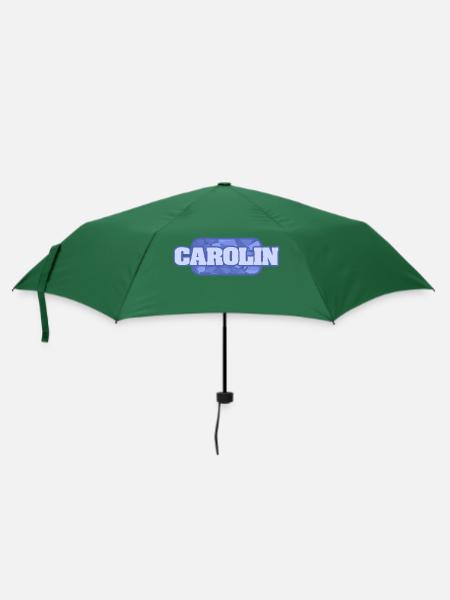 Name Carolin - Regenschirm (klein) - Flaschengrün