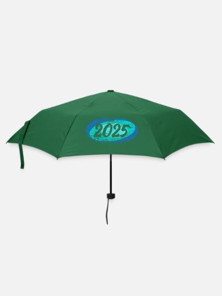 Retro 2025 - Regenschirm (klein) - Flaschengrün