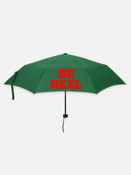 Be real - Regenschirm (klein) - Flaschengrün
