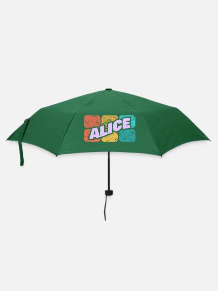 Geschenk für Alice - Regenschirm (klein) - Flaschengrün