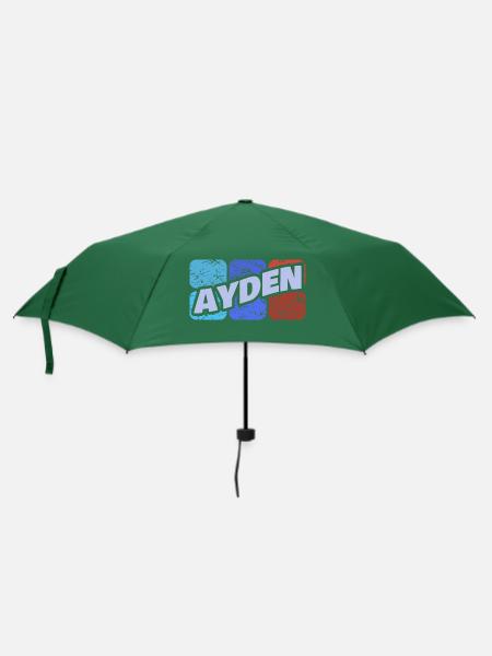 Geschenk für Ayden - Regenschirm (klein) - Flaschengrün