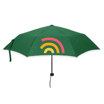 Regenbogen Logo - Regenschirm (klein) - Flaschengrün - Vorne