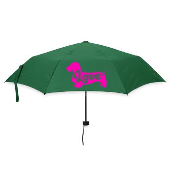 Dachshund Rauhaardackel - Regenschirm (klein) - Flaschengrün - Vorne