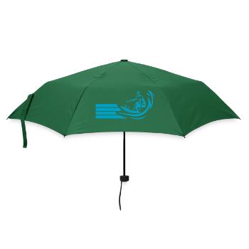 Surfen Surfing Wellenreiten - Regenschirm (klein) - Flaschengrün - Vorne