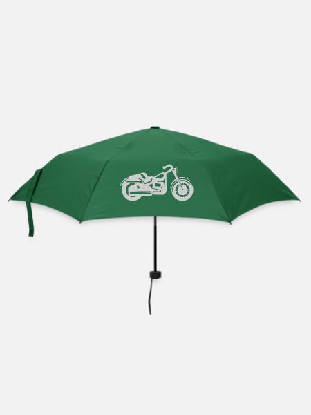 Motorrad - Regenschirm (klein) - Flaschengrün