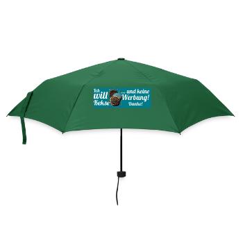 Ich will Kekse und keine Werbung! Keine Werbung! - Regenschirm (klein) - Flaschengrün - Vorne