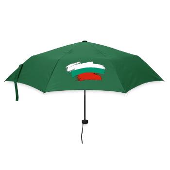 Bulgarien - Balkan България Flagge - Regenschirm (klein) - Flaschengrün - Vorne