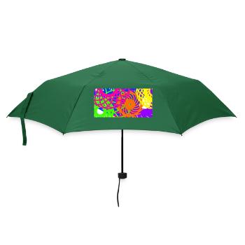 Muster - Regenschirm (klein) - Flaschengrün - Vorne