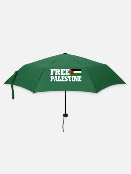 Free palestine - Regenschirm (klein) - Flaschengrün