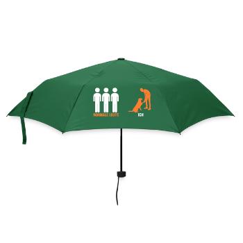 Hundetraining Hund Hundeschule Hundetrainer - Regenschirm (klein) - Flaschengrün - Vorne