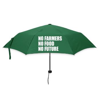 no farmers no food no future - Regenschirm (klein) - Flaschengrün - Vorne