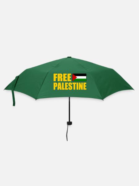 Free palestine - Regenschirm (klein) - Flaschengrün