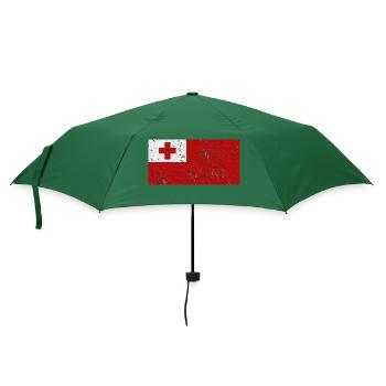Geschenk für Tonga - Regenschirm (klein) - Flaschengrün - Vorne