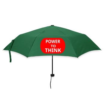 power_to_think - Regenschirm (klein) - Flaschengrün - Vorne