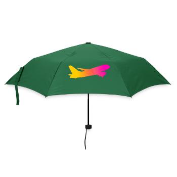 Flugzeug - Regenschirm (klein) - Flaschengrün - Vorne
