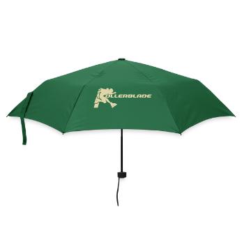 rollerblader silhouette hell - Regenschirm (klein) - Flaschengrün - Vorne