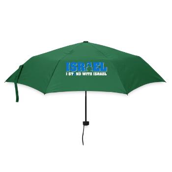 Israel Unterstützung Davidstern Osten Reise - Regenschirm (klein) - Flaschengrün - Vorne