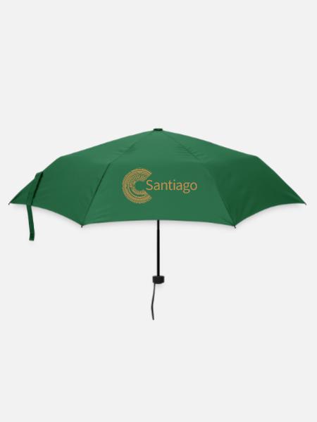 Für Santiago - Regenschirm (klein) - Flaschengrün
