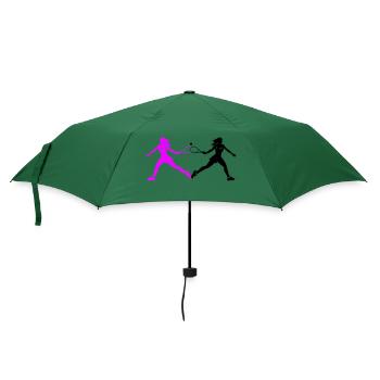 Tennis Spielerin Silhouette - Regenschirm (klein) - Flaschengrün - Vorne