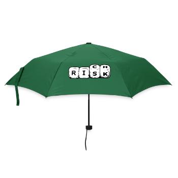 Risiko Reich Würfel Hustle Geschäftsleute Geld Bargeld Cool - Regenschirm (klein) - Flaschengrün - Vorne