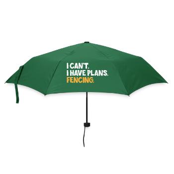 Ich kann nicht Ich habe Pläne Fechten Schwert Degen Fechter - Regenschirm (klein) - Flaschengrün - Vorne