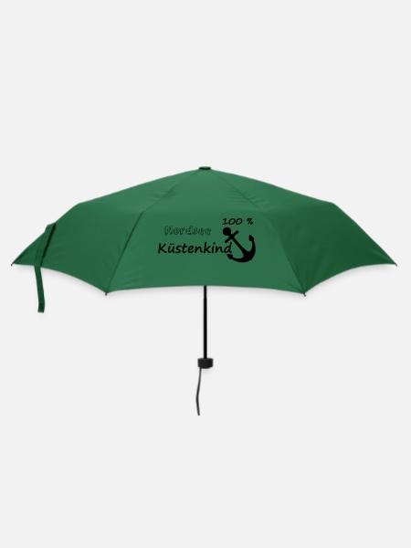 100 % Nordsee Küstenkind - Regenschirm (klein) - Flaschengrün