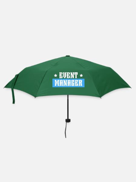 Event Manager blue tshirt schwarz - Regenschirm (klein) - Flaschengrün
