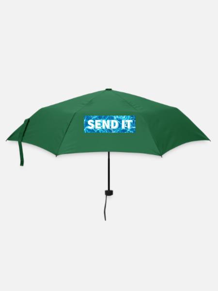 SEND IT Boxlogo - Regenschirm (klein) - Flaschengrün
