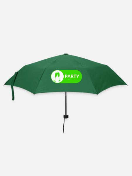 Party-Button - Regenschirm (klein) - Flaschengrün