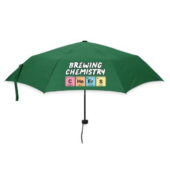 Lustige Inschrift mit den Namen chemischer Elemente - Regenschirm (klein) - Flaschengrün - Vorne