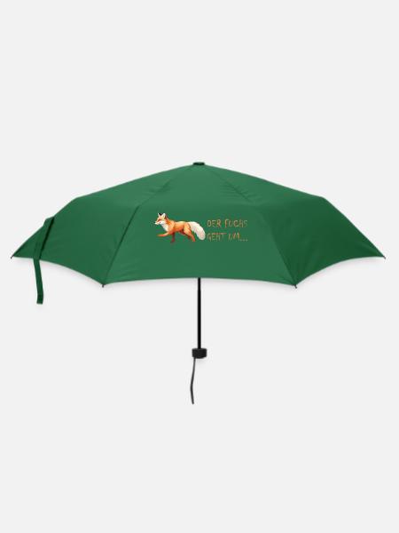 Der Fuchs geht um - Regenschirm (klein) - Flaschengrün