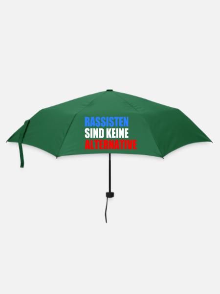 rassisten sind keine alternative - Regenschirm (klein) - Flaschengrün
