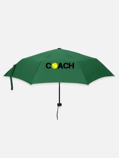 tennis coach - Regenschirm (klein) - Flaschengrün