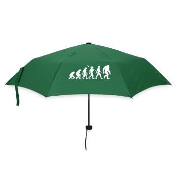 Evolution - Bigfoot - Yeti - Regenschirm (klein) - Flaschengrün - Vorne