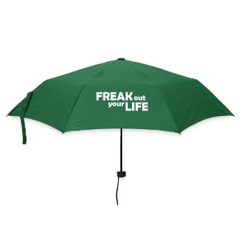 Freak out your Life - Ausflippen - Ausrasten - Regenschirm (klein) - Flaschengrün - Vorne