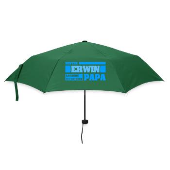 Erwin als Vorname - Regenschirm (klein) - Flaschengrün - Vorne