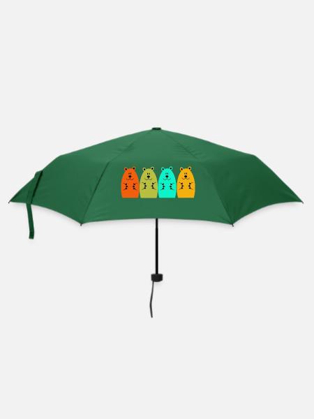 Bären - Regenschirm (klein) - Flaschengrün