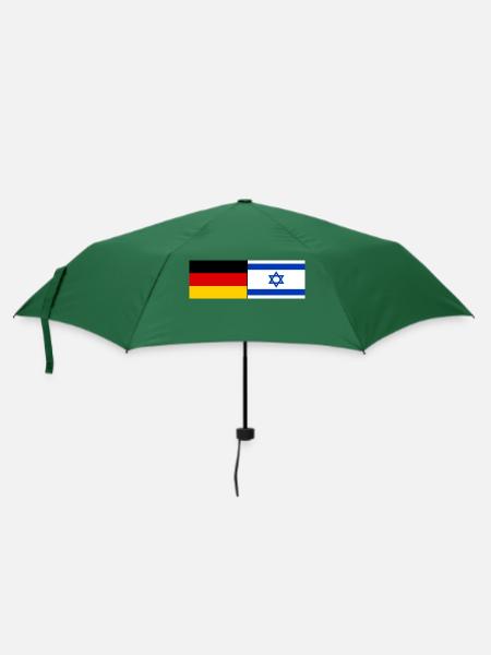 Deutschland Israel Flagge - Regenschirm (klein) - Flaschengrün